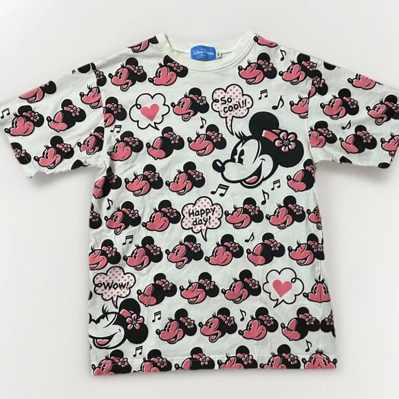 Tokyo Disney Resort Minnie Mouse All Over Print Tee Size Small - Picture 1 of 3